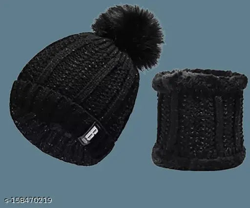 QTSY POMPOM CAP FOR WOMEN AND GIRLS