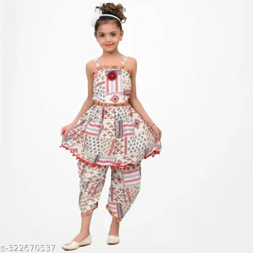 Baby Girls partywear Traditional kurta with dhoti pant pack of 1