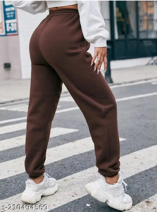 Trendy Jogger pants || Women Regular Fit Brown Pure Cotton Trousers || Trouser for women ||