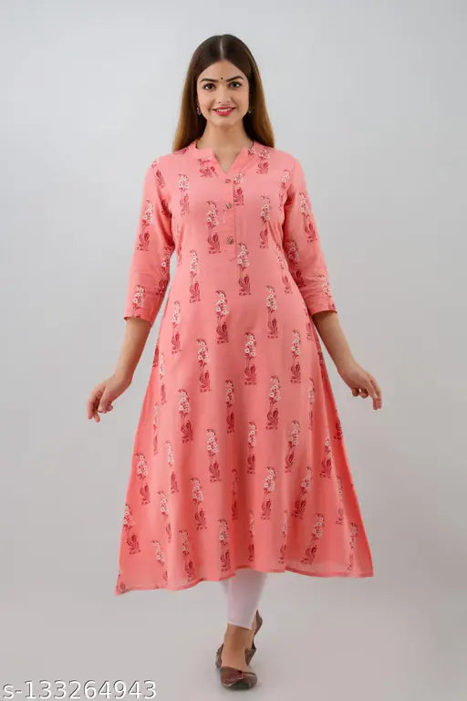 Printed Anarkali Kurti For Women & Girls