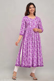 Purple color Rayon kurta for women