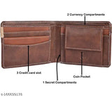 Men Brown Artificial Leather Wallet - Regular Size (5 Card Slots)