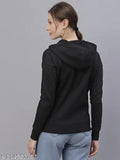 Style Quotient Women Black Hooded Sweatshirt