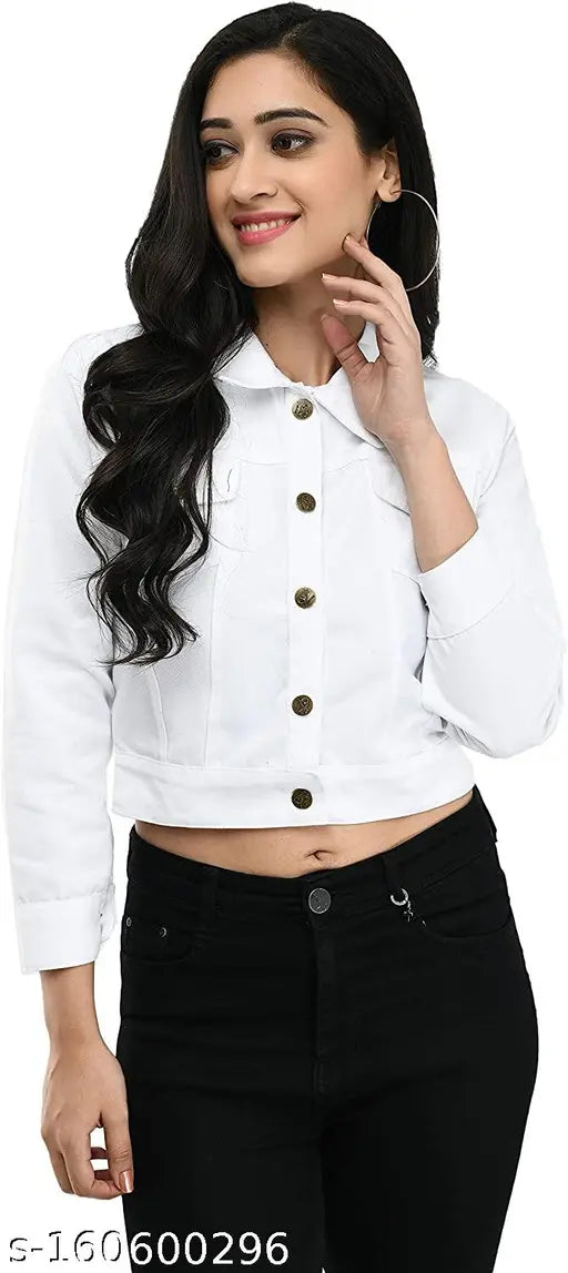 WOMEN AND GIRLS WHITE DENIM JACKET