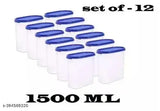 G H SHOP brand ,Unbreakable Airtight Space Saver Modular Storage Jar Container Set of 12 - 1500ml