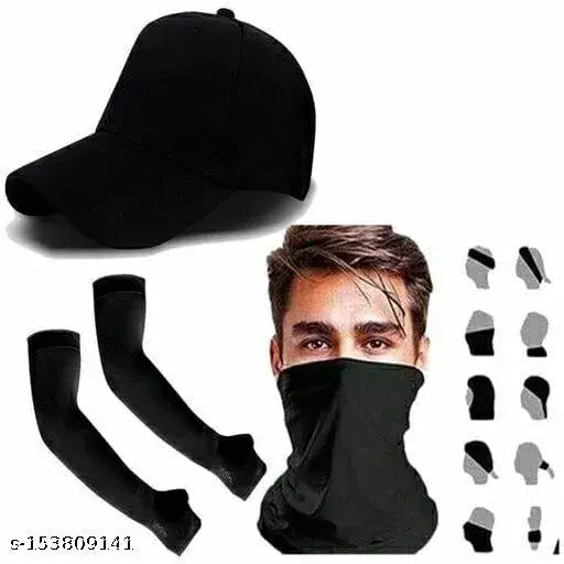 COMBO PACK OF 3, 1 CAP , 1FACE MASK(BANDANA), 1 SLIM GLOVES / Trending Modern Cap & Face Mask Cum Bandana For Men & Women / Sports Baseball Stylish Cap & Trendy Bandana Pack Of 1 For Girl's & Boy's