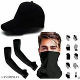 COMBO PACK OF 3, 1 CAP , 1FACE MASK(BANDANA), 1 SLIM GLOVES / Trending Modern Cap & Face Mask Cum Bandana For Men & Women / Sports Baseball Stylish Cap & Trendy Bandana Pack Of 1 For Girl's & Boy's