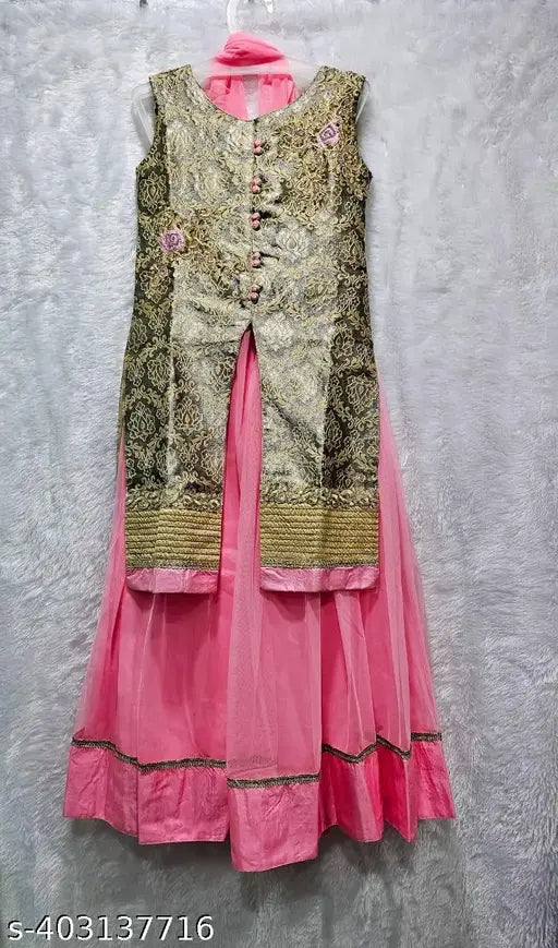 Good Quality Girl's Kurta - Lehenga Set