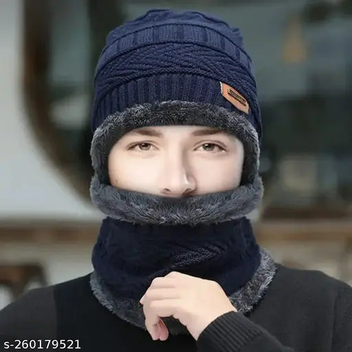 Wool beanie cap for men