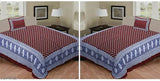 Set of 2 Jaipuri Single Bed Bedsheet Combo Pack with 2 Pillow Cover