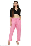 Priya Point Regular Fit Women Baby Pink Trouser