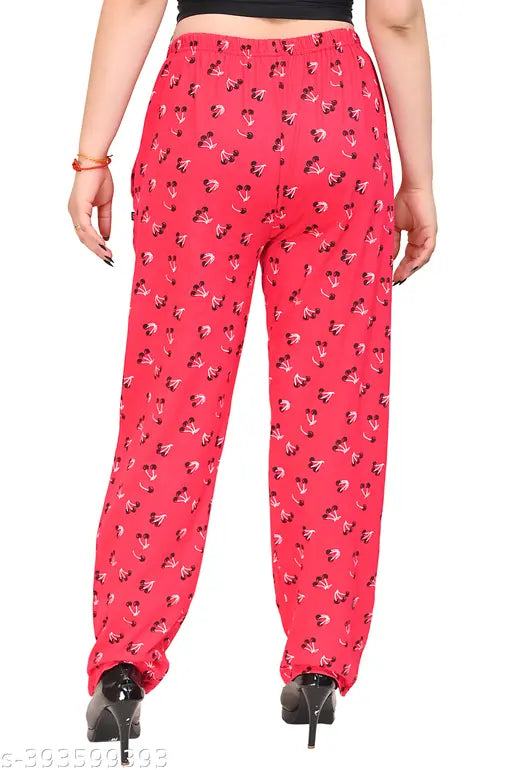 Women's & Girls Different Type Printed Lower/Pyjama For Nightwear & Loungewear Pack Of 2