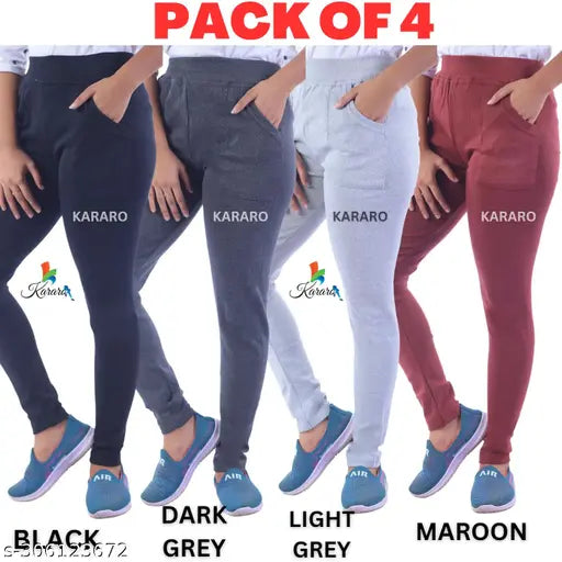 KARARO WOMENS STYLISH L POCKET PLAIN(PACK OF 4)