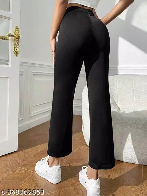 ST Fashion Woman's Solid Bell Bottoms Pretty Partywear Woman Trouser & Pants