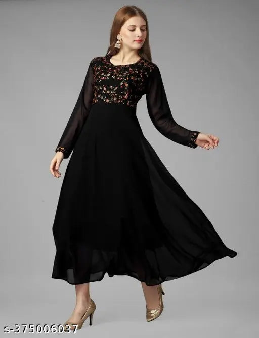 GEORGETTE WORK GOWN DRESS FOR WOMEN AND GIRLS