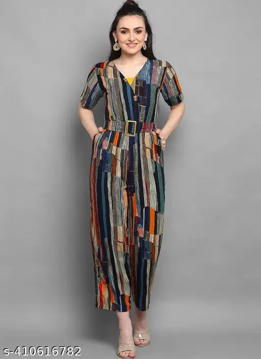 RAYON MULTI COLOR JUMPSUIT