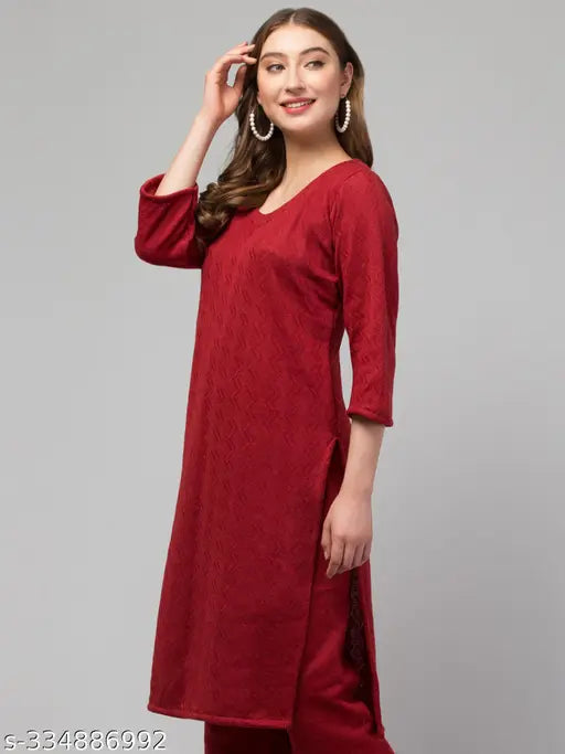 WOOLLEN EMBRODRIED KURTI FOR WOMEN/GIRLS