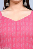 STREANDING KATHA TREANDING BUTTERFLY SLEEVES PINK KURTI