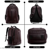 Stylish Large 40 L School Backpack For Boys Faux Leather Backpack For Men & Women Laptop Bagpack Travel Bagpack For Office School Bags & College Backpack