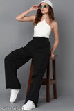 Women's Cargo Trousers – Cotton Blend Full-Length Jogger Pants, Loose Fit, 4-Pocket Design, Drawstring Adjustable Bottom