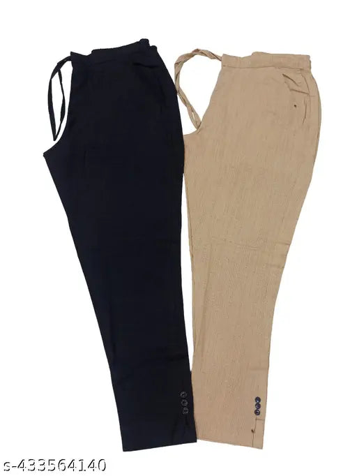 cotton pants combo for women | cotton trousers for women | pack of 2