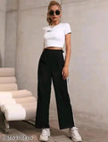 Women & Girls lycra fabric trouser narrow shape black & white pants