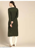 WINTER WEAR WOOLEN KURTI WITH HAND BLOCK PRINT