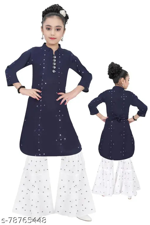 cute stylish girls kurta plazzao ethnic sets