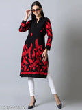 Solzeiq Women Printed Wool A-line Kurta