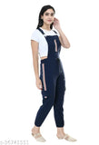 Pretty Retro Stylish Glamorous Women Stylish Latest Urbane Fashionable Navy Full Length Jumpsuits Size - S-28, M-30, L-32 & XL-34