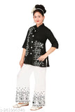 New Stylish Girls Party(Festive) Black Kurti and Plazo Sets