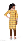 Fancy Morden Cotton Floral Printed Kurti & Kurtas for Cute Girls