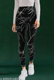 DTR Fashion Women's Abstract Black Jeggings