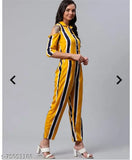 dazzler yallow Strip Jumpsuit