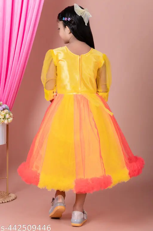 Fully Embroidered with Twin Colour Combination Dress frock,Premium girls new Frock,New Design Girls Dress,Full Sleeve girls dress, Princess Dress ethnic and party wear