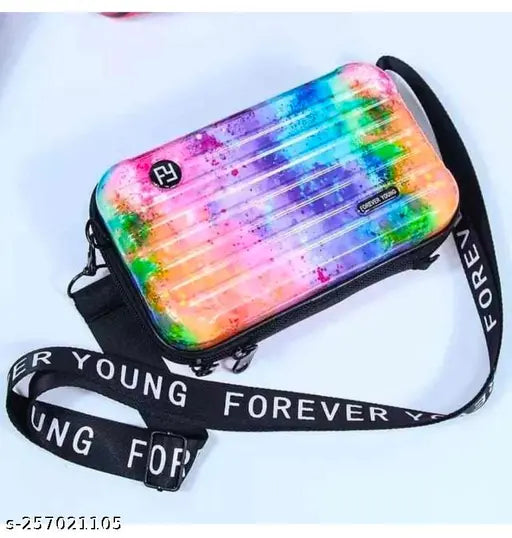 Latest rainbow cross body sling bag for girls