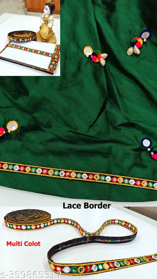 Kurti Laces Borders Material Multicolor Banjara Trims, Embroidery Multicolor Banjara Sewing lace, for Junk journals, Scrapbooking,Art Craft Project,Thread Work Sari Trim Multicolour 2.cm width 9mter Black