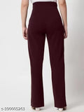 Trendy high-rise bell-bottoms with high-waisted bootcut trousers for women Combo of 3