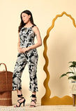 AAIAVN Black Printed Jumpsuit