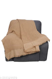 jumbo textiles Washed Waffle Blanket Throw With Fringes (Biege)