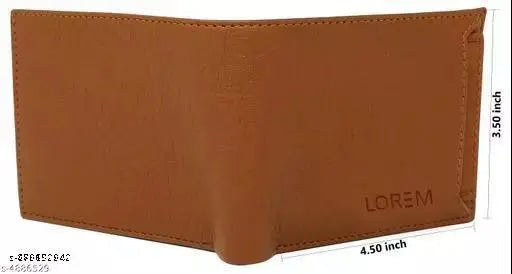 LOREM Trendy Men Brown Two Fold Leather Wallets ML-WL03