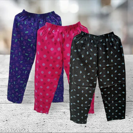 SSE 3 girls pyjama night pant night wear cotton pack of 3