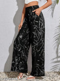 Women's Solid Bell Bottoms Black Trousers & Palazzo .