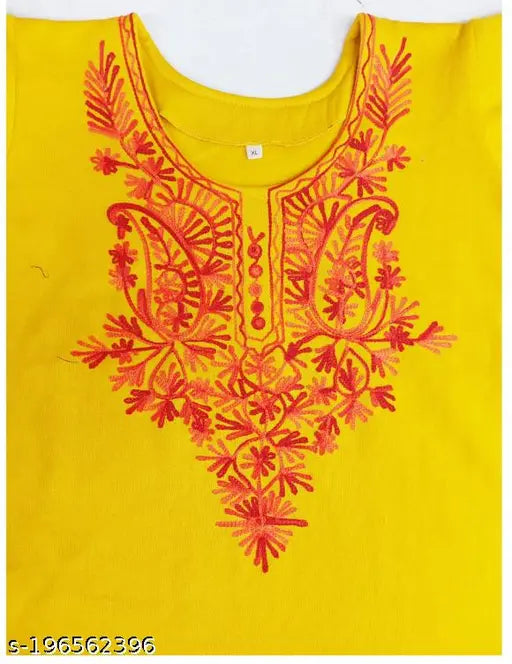 Trendy Woman Woolen Winter Kurti (Mustard)