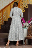 New Style beautiful Rayon Grey Kurti. (Gown)