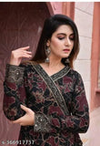 V Neck printed Anarkali Kurti for women