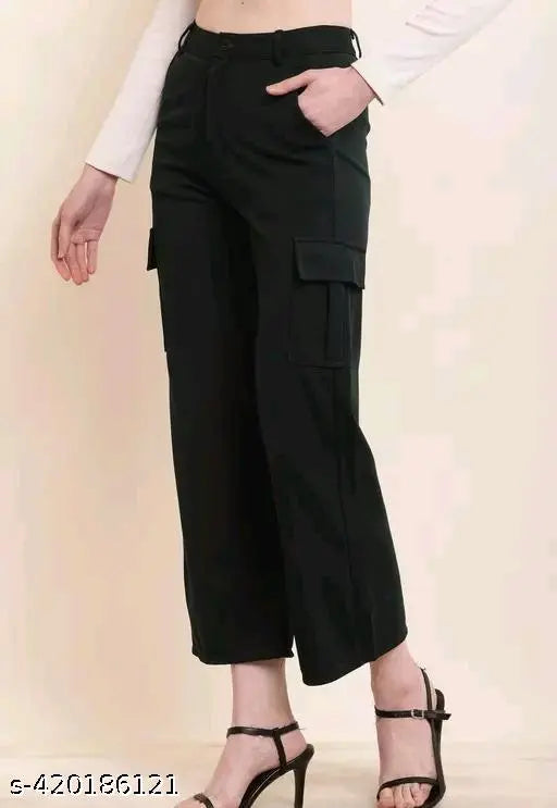 Combo Four Pocket Cargo Pant Crop for Woman and High Rise pant