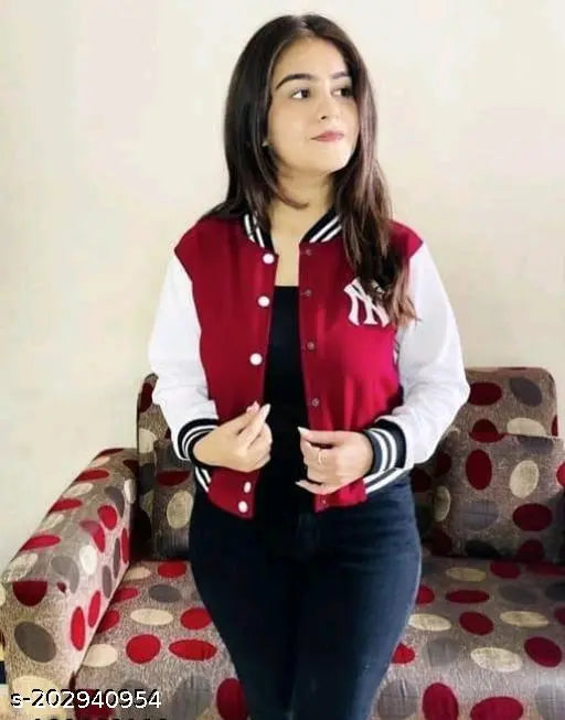 NY JACKET WOMEN AND GIRL MAROON COLOUR PACK-1