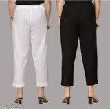 black & white women trouser combo set