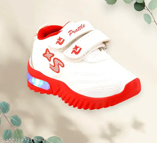 Prattle Foot Kids Led Shoes, Casual Led Velcro Shoes, Light weight Shoes, Outdoor Sports Shoes for Little Tiny Kid T101Red`$=-.